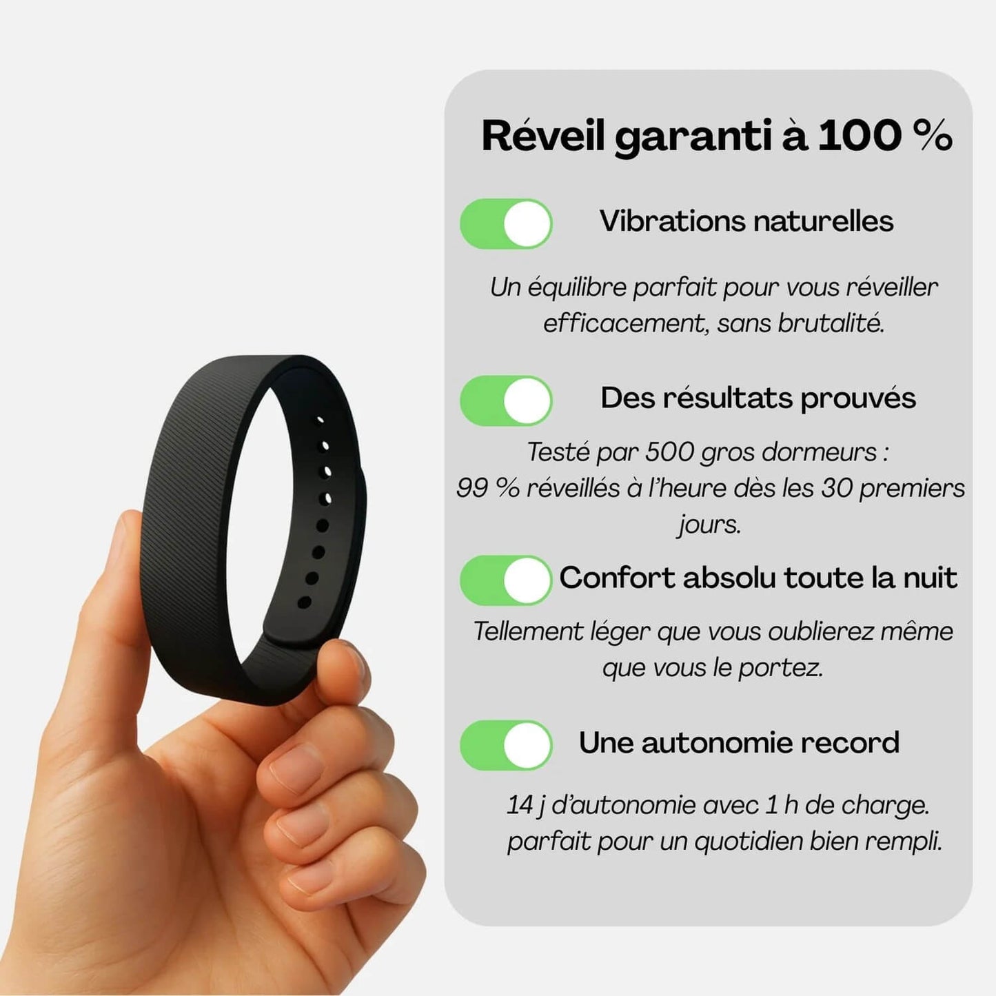 ZenPulse™ – Bracelet de Réveil - Alarme vibrante